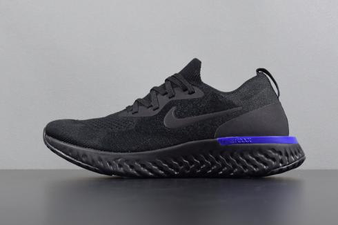 Nike EPIC React Flyknit Running White Triple Black Racer Blue AQ0067-004