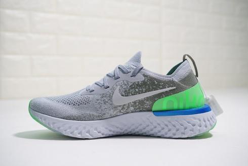 Nike Epic React Flyknit Light Grey Green Blue AQ0067-008