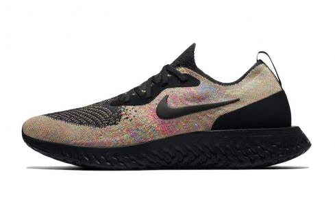 Nike Epic React Flyknit Multicolor Black Volt Blue Glow AT6162-001