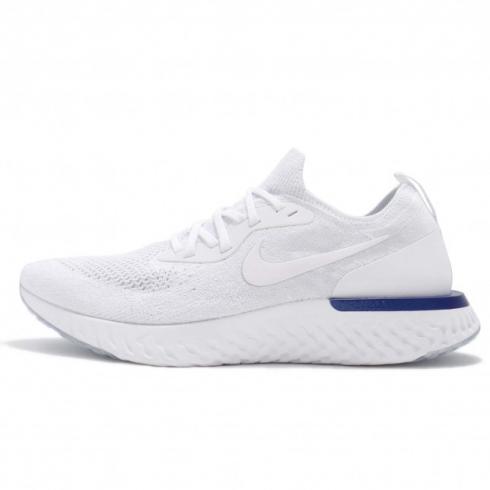 Nike Epic React Flyknit White Racer Blue AQ0067-100