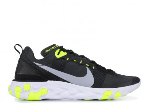 Nike React Element 55 Black Wolf Grey Volt BQ6166-001