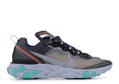 Nike React Element 87 Black Neptune Green AQ1090-005