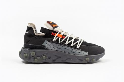 Nike React WR ISPA Black Metallic Silver Gunsmoke AR8555-001