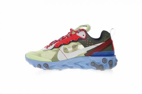 Undercover x Nike Upcoming React Element 87 Volt Blue University Red White BQ2718-700