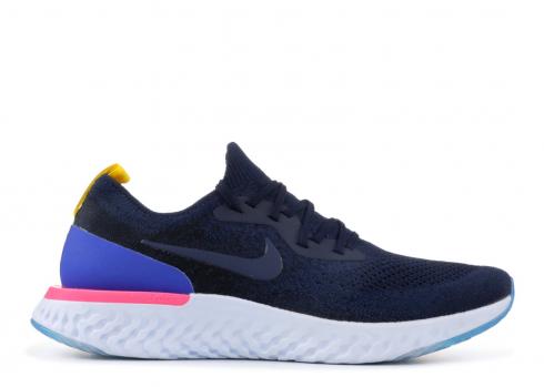 Wmns Nike Epic React Flyknit Navy College AQ0070-400