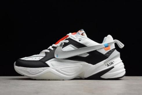 2018 Off White x NIKE M2K Tekno Black White Grey Mens and Womens Size A03108 062