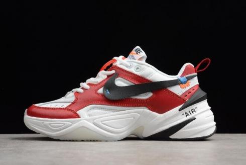 2018 Off White x Nike M2K Tekno Red White Black A03108 060