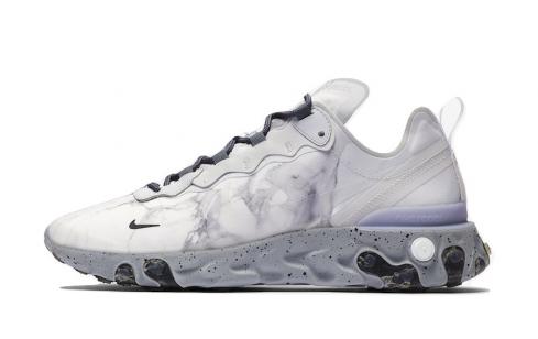 Kendrick Lamar x Nike React Element 55 Pure Platinum Clear Wolf Grey Black CJ3312-001