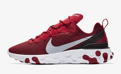 Nike React Element 55 Gym Red White Black Wolf Grey BQ6166-601