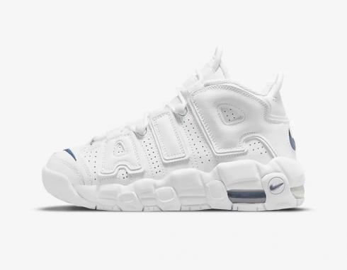 Nike Air More Uptempo GS White Navy Blue Shoes DH9719-100