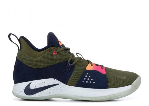 Nike Pg 2 Acg Olive Light Canvas Silver Obsidian AJ2039-300