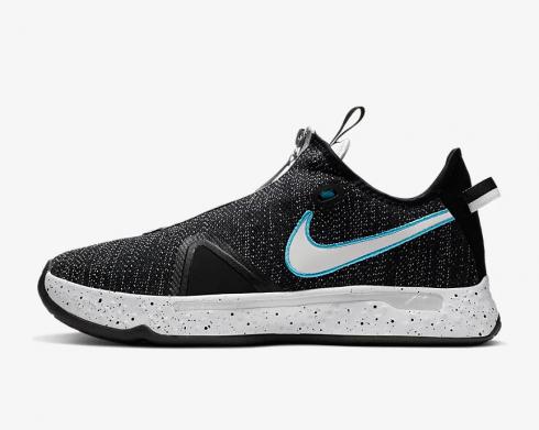 Nike PG 4 Heather Black Wolf Grey Blue Fury White CD5079-004