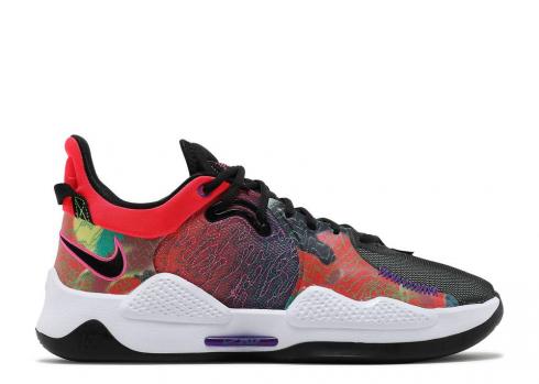 Nike Zoom PG 5 Multicolor Volt Purple Barely Fierce Bright Black Crimson CW3143-600