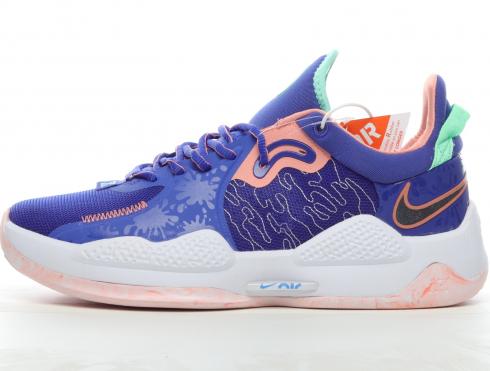 Nike Zoom PG 5 EP LA Drip Blue Void Crimson Bliss CW3146-400