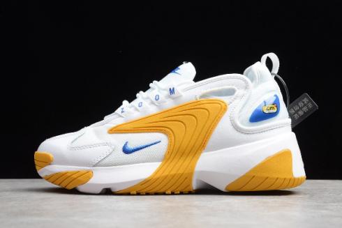 2019 WMNS Nike Zoom 2K 2000 White Dark Sulfur Game Royal AO0354 106