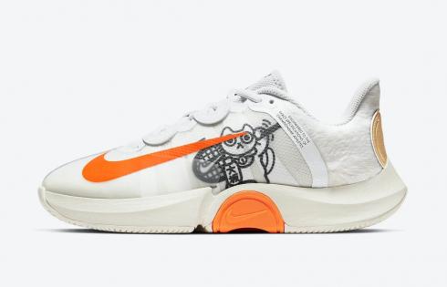 Naomi Osaka x NikeCourt Air Zoom GP Turbo Maneki-neko Total Orange White DC9164-124