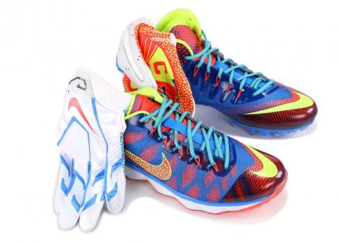 Nike Cj3 Elite Le Radioactive Blue Photo Bright Crimson Volt 819430-481