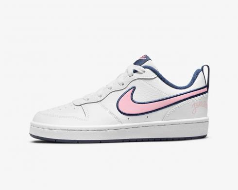 Nike Court Borough Low 2 SE White Midnight Navy Pink Glaze DB3090-100