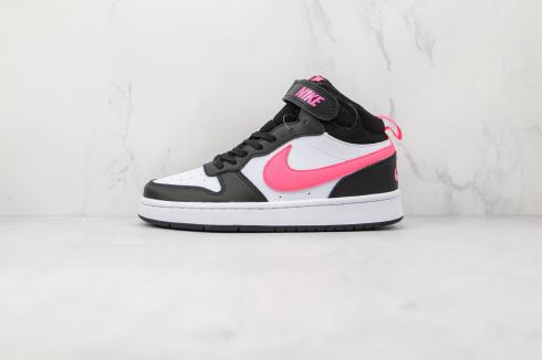 Nike Court Borough Mid 2 GS Black Pink White CD7782-005