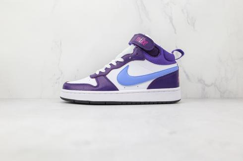 Nike Court Borough Mid 2 GS White Purple Blue CD7782-106