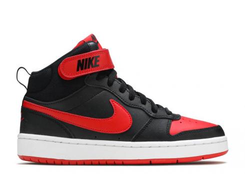 Nike Court Borough Mid 2 Gs Bred White Black University Red CD7782-003