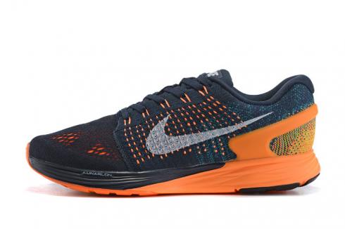 Nike LunarGlide 7 Dark Obsidian Total Orange Bright Citrus Summit 747355-400