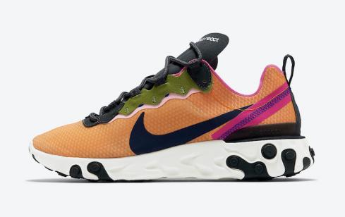 Nike React Element 55 SE Magma Orange Midnight Navy Anthracite CI3831-801