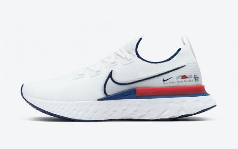 Nike React Infinity Run Flyknit Blue Ribbon Sports Track Red Blue Void CW7597-100