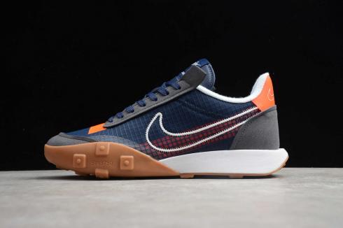Nike Waffle Racer 20 Dark Blue Orange White CK6647-400