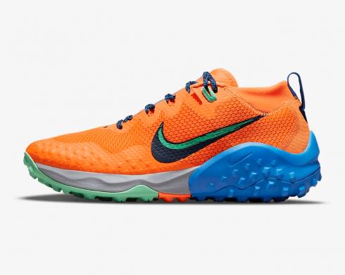 Nike Zoom Wildhorse 7 Total Orange Green Glow Signal Blue Obsidian CZ1856-800