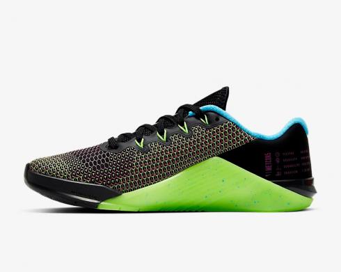 Nike Wmns Metcon 5 AMP Black Green Strike Blue Fury Fire Pink CD3398-063