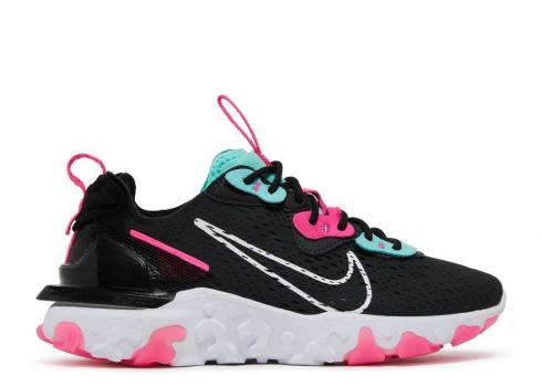 Nike Womens React Vision Dark Smoke Grey Pink Blast Tropical Twist White CI7523-008