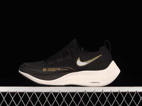 Nike ZoomX Vaporfly NEXT% 4.0 Black White Metallic Gold DM4386-001