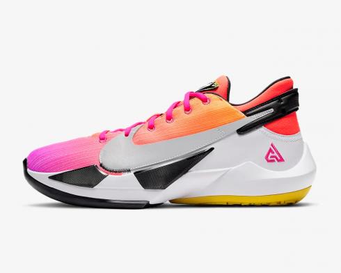 Nike Zoom Freak 2 EP Gradient Fade Red Flame Pink White Black DB4738-600