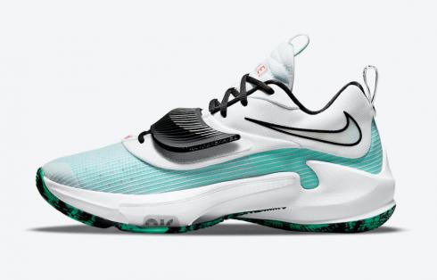 Nike Zoom Freak 3 Clear Emerald White Total Orange Black DA0695-101