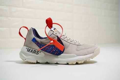 Off White x Moon Landing x Tom Sachs x NikeCraft Mars Yar 2 Grey Blue Gym Red AA2261-007