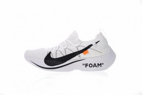 Off White x Nike Vapor Street Flyknit White Black Orange AQ1763-201