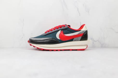 Sacai x Undercover x Nike LD Waffle Midnight Spruce University Red DJ4877-300