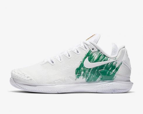 Wmns Nike Court Air Zoom Vapor X Knit White Green AR8835-111