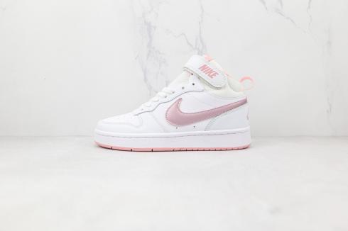 Wmns Nike Court Borough Mid 2 GS White Pink Glaze CD7782-105