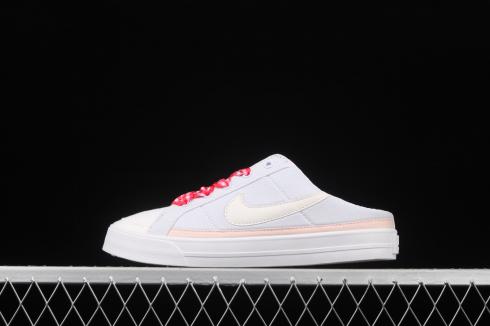Wmns Nike Court Legacy Mule White Red Shoes DJ5058-011