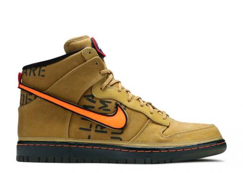 Nike Dunk Hi Premium Qs Galaxy Orange Total Flt Gold 503766-780