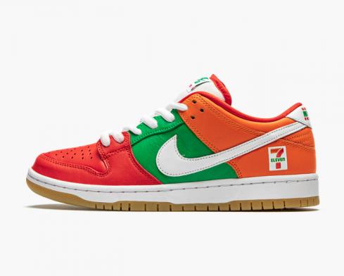 7-Eleven x Nike Dunk Low SB Orange Peel Pine Green University Red CZ5130-600