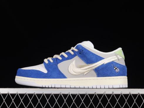 Fly Streetwear x Nike SB Dunk Low Pro Game Royal Sail Grey Fog DQ5130-400