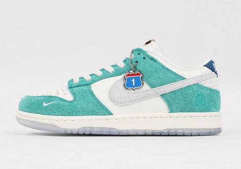 Kasina x Nike Dunk Low Road Sign Neptune Green Shoes CZ6501-101