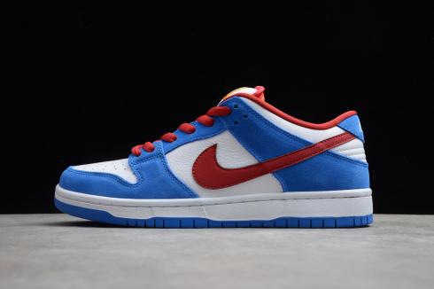 Newest Nike SB Dunk Low Doraemon White Blue University Red BQ6817-416 Best Price