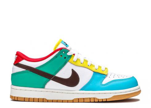 Nike SB Dunk Low Se Gs Free99 White Light Roma Green Chocolate CZ2496-100