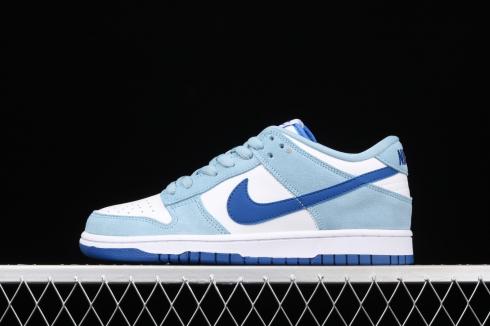 Nike Dunk Low White Light Blue Dark Blue 854866-009