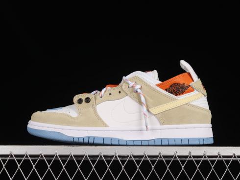 Nike SB Dunk Low Beige Orange Blue White DC9936-034