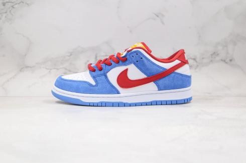 Nike SB Dunk Low Doraemon White Blue Red Men Women Casual Shoes BQ6817-161 for Sale